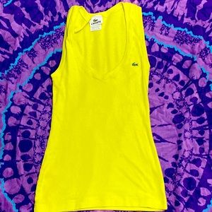 Lacoste tank top yellow vintage